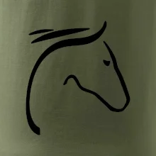 Kôň - hlava silueta Kôň - hlava silueta