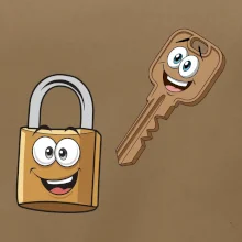 Parové tričká - Zámok a kľúč