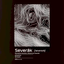 Severák - vrstevnice v obdĺžniku