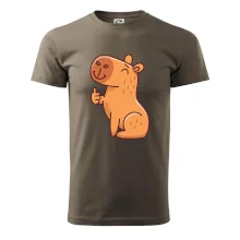 Kapybara s palcom hore