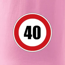 Dopravná značka - obmedzenie rýchlosti 40