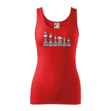 Šachové figúrky v rade - kreslené