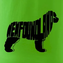 Novofundlandský pes - nápis v tele