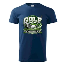 Golfová palica s loptičkou eat sleep repeat