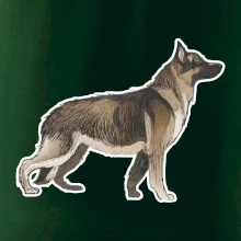 Nemecký ovčiak - hnedý kreslený