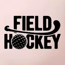 Field hockey loptička a nápis