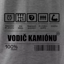 Čiarový kód - Vodič kamiónu Čiarový kód - Vodič kamiónu