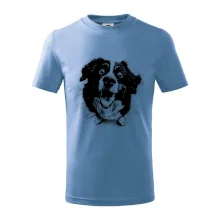 Čiernobiela karikatúra Bernský salašnícky pes