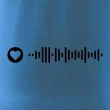 Zamilovaný Spotify kód na prsníku