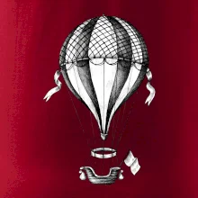 Teplovzdušný balón kreslený