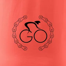 Logo cyklistu a reťaz