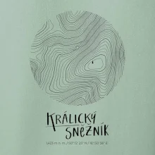 Králický Sněžník - vrstevnice v kruhu