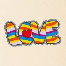 Love nápis dúhový