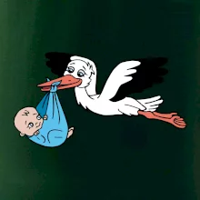 Bocian a bábätko - chlapec (Hana-creative)