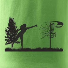 Disc golf - žena čierny obrázok