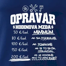 Hodinová mzda - opravár