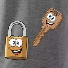 Parové tričká - Zámok a kľúč