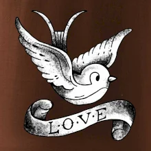 Love holubica - kreslená