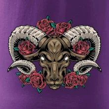 Hlava barana s ružami