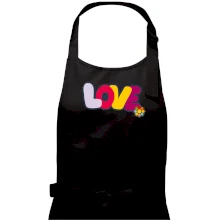 Love nápis s kvetinou