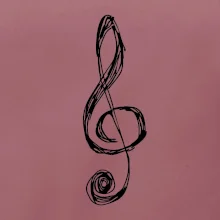 Husľový kľúč kreslený