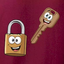 Parové tričká - Zámok a kľúč