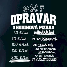 Hodinová mzda - opravár Hodinová mzda - opravár