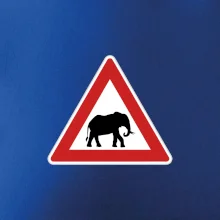 Dopravná značka - Pozor slon Dopravná značka - Pozor slon