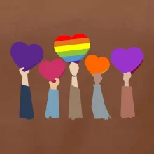 LGBT ruky srdce
