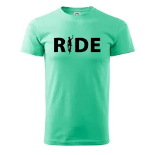 Ride - nápis s cyklistom Ride - nápis s cyklistom