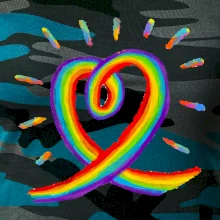 Srdce pride dúha kreslená Srdce pride dúha kreslená