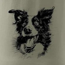 Čiernobiela karikatúra Border kólia