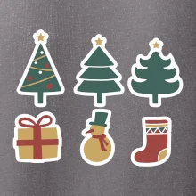 Vianočná sada - stromčeky a darčeky