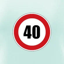 Dopravná značka - obmedzenie rýchlosti 40
