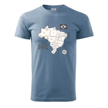 Brazília mapa s názvami regiónov
