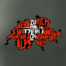Mapy - názvy miest - Švajčiarsko