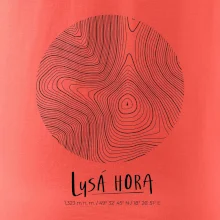 Lysá hora - vrstevnice v kruhu