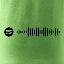 Spotify kód na prsníku