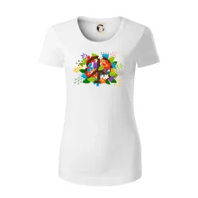 Peace symbol prerastený kvetinami