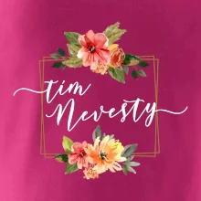 Tím nevesty štvorec oranžový