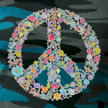 Peace symbol lístočky