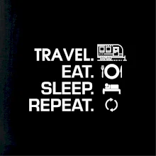 Eat sleep travel - Veľký príves