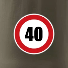 Dopravná značka - obmedzenie rýchlosti 40
