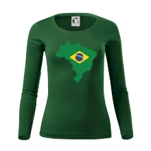 Brazília vlajka v mape