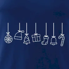 Rodinné vianočné tričká - Vianočné ozdoby na povrázku