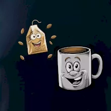 Parové tričko - Hrnček a čaj