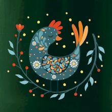 Folklór - sliepky s margarétkami