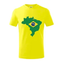 Brazília vlajka v mape