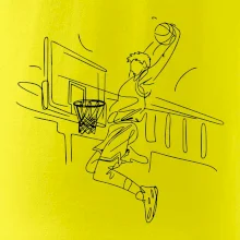 Basketbalista jedným ťahom - výskok