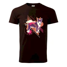 Pes abstraktný fialový